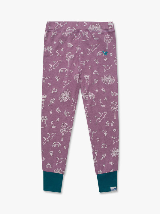 Dsiney Kidz - Muddy Puddles Purple Thermal Baselayer Leggings image 2