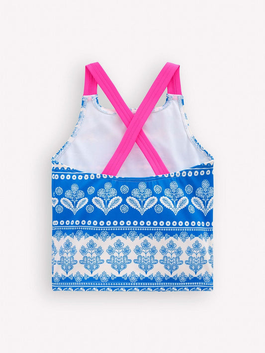Dsiney Kidz - Boden Blue Cross-Back Tankini Top image 2