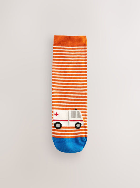 Vehicle Stripe Cotton Rich Socks 7 Pack image 3