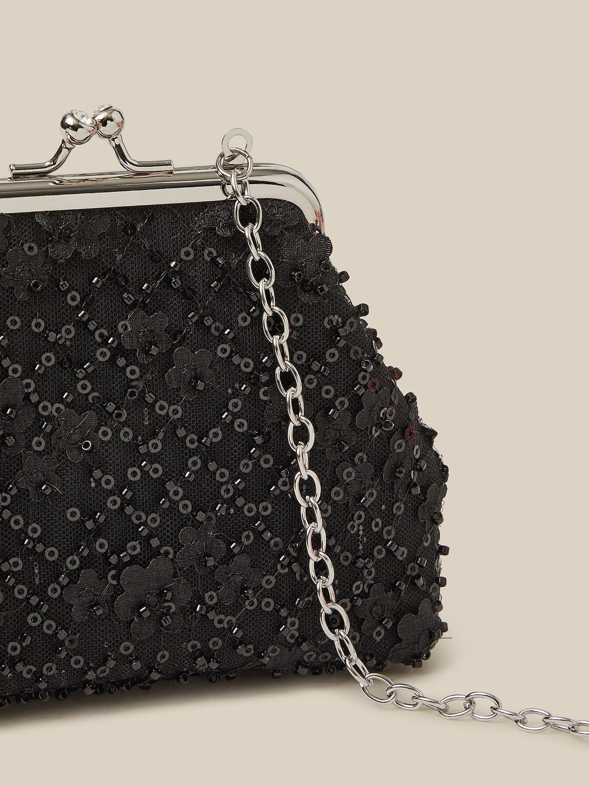 Monsoon Black Taylor Beaded Bag - image 4