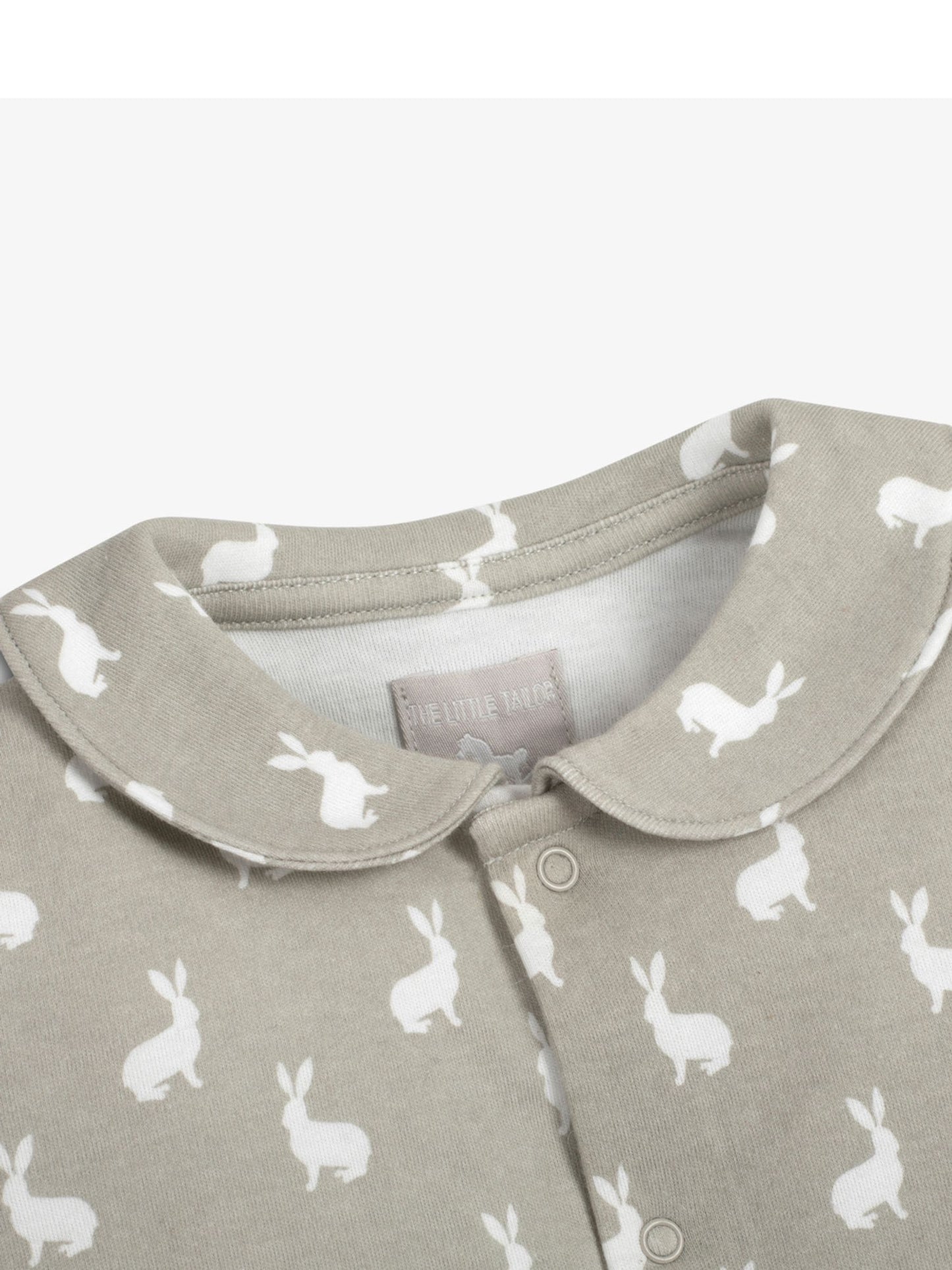 The Little Tailor Grey Jersey Bunny Print 100% Cotton Romper image 5