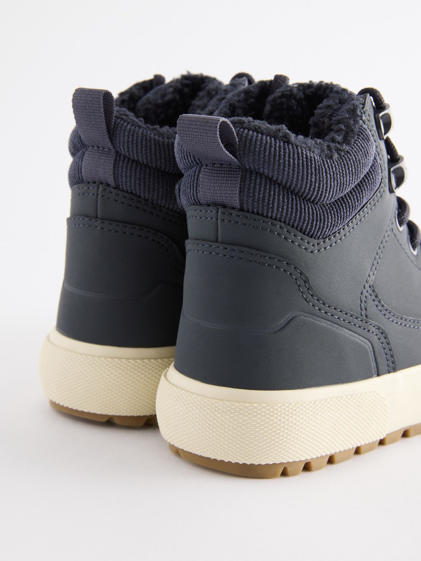 Navy Blue Standard Fit (F) Warm Lined High Top Boots image 5
