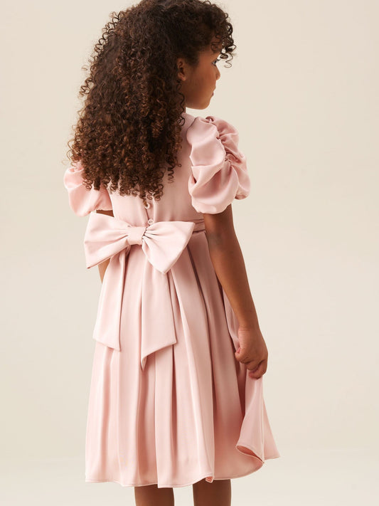 Dsiney Kidz - Angel & Rocket Blush Pink Portia Pleated Bodice Bow Dress image 2