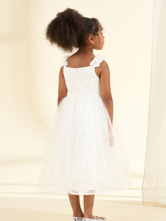Dsiney Kidz - Angel & Rocket White Sparkle Embroidered Olivia Dress image 2