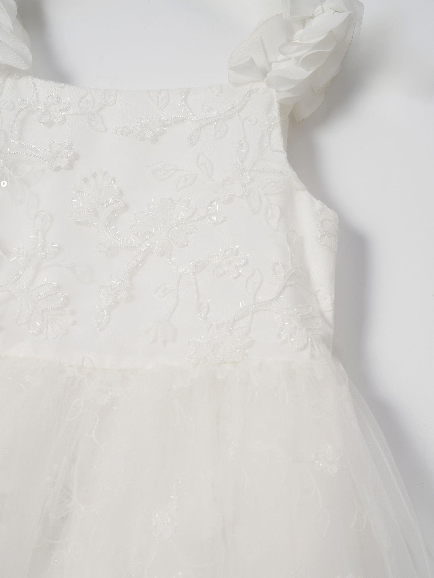 Angel & Rocket White Sparkle Embroidered Olivia Dress image 7