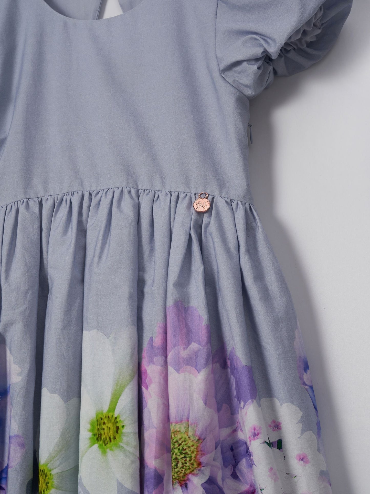 Angel & Rocket Purple Lucia Orchid Border Print Dress image 6