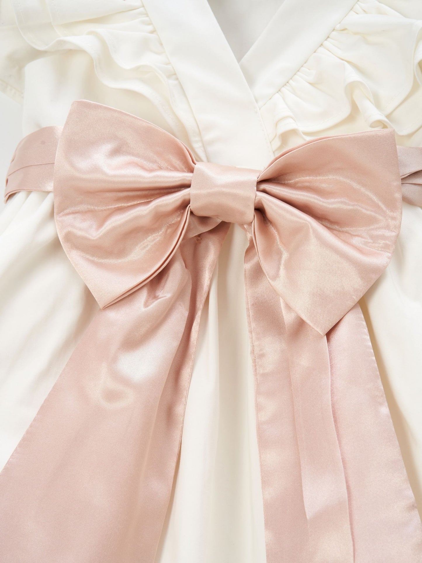 Angel & Rocket Cream Sylvie Sateen Sash Bow Dress image 5