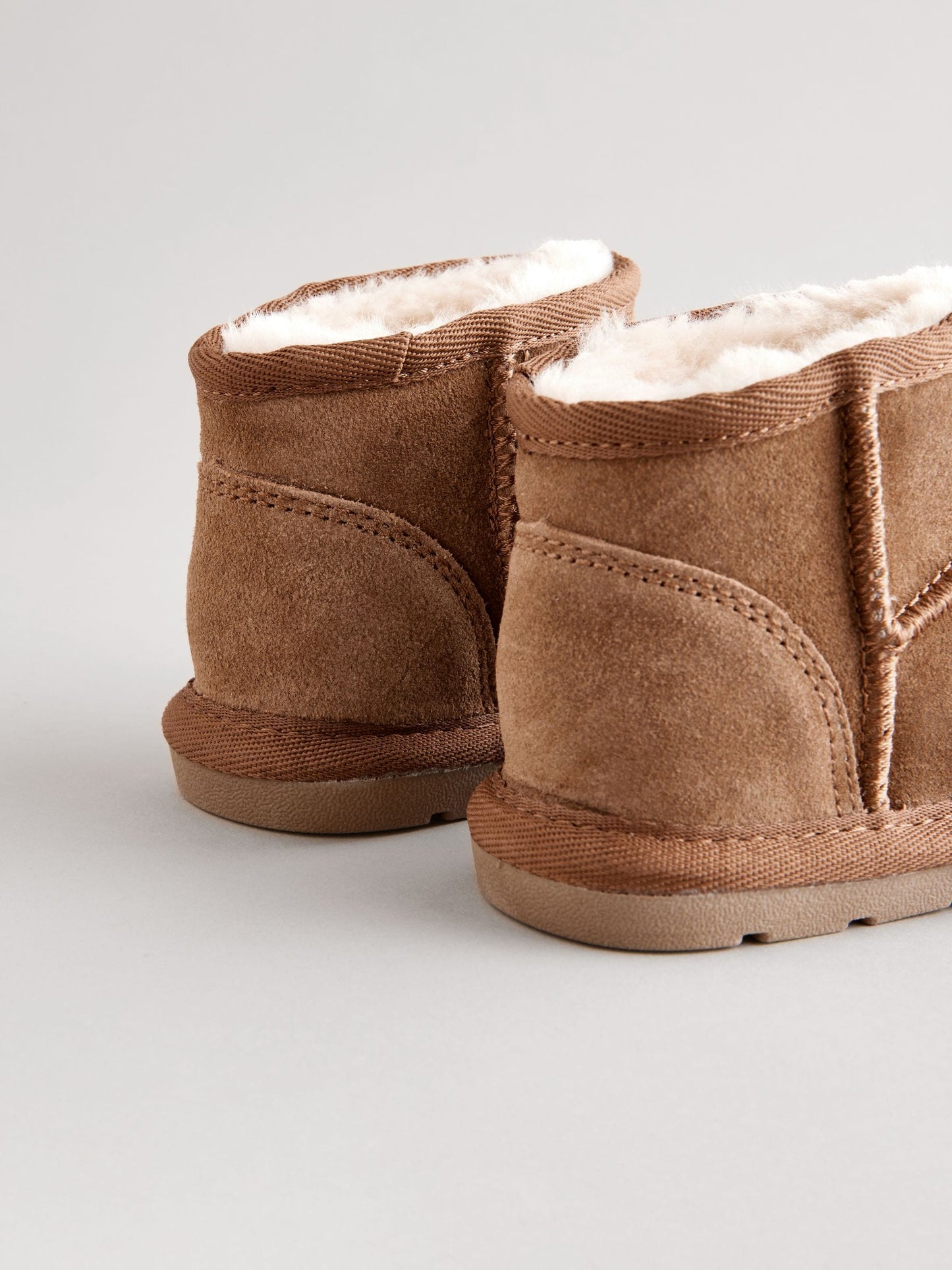 Brown Warm Lined Suede Boots image 5
