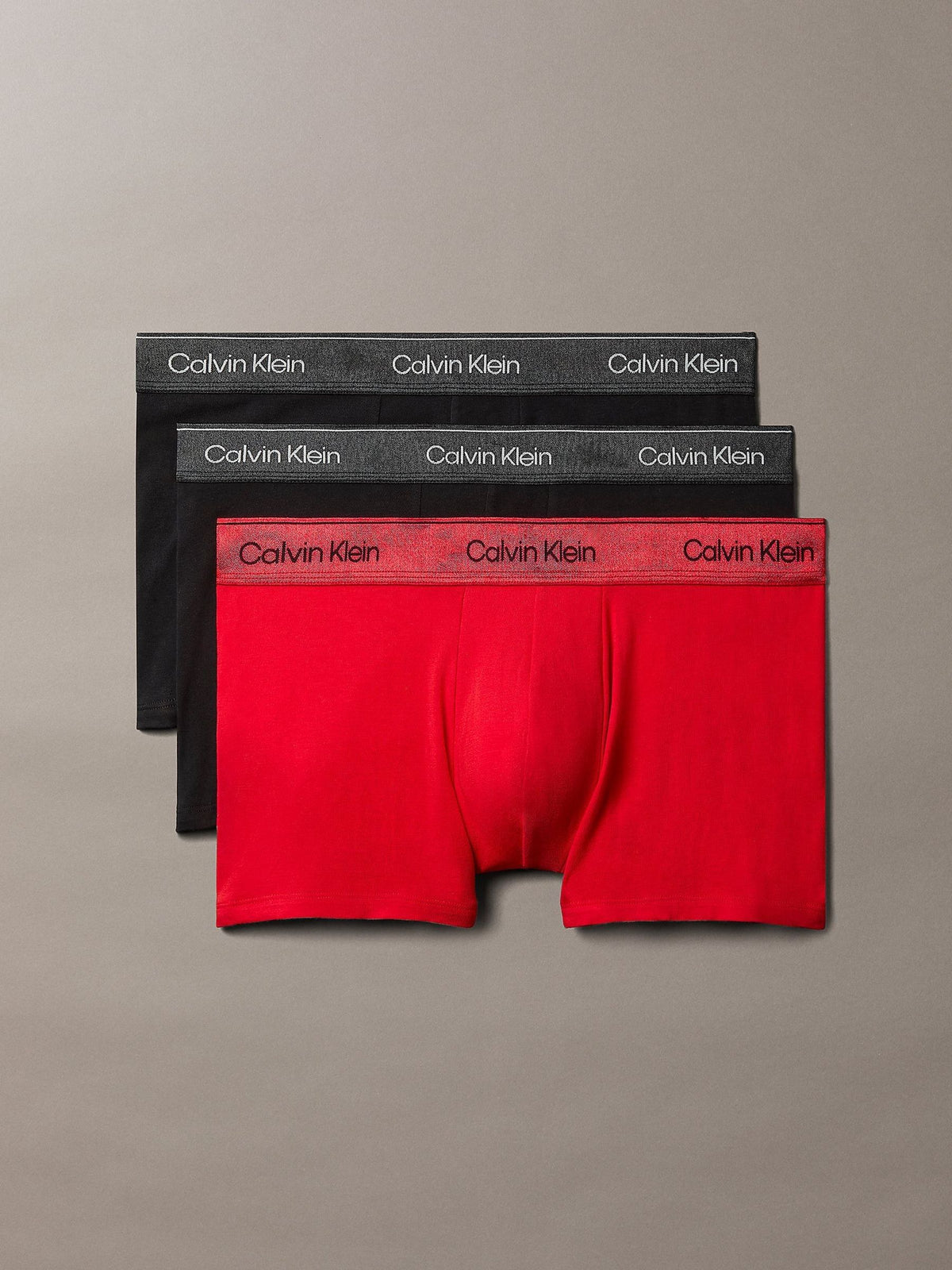 Dsiney Kidz - Calvin Klein Red Icon Cotton Stretch Trunks 3 Pack image 1
