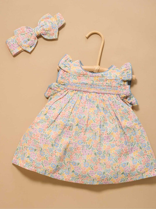 Dsiney Kidz - Purebaby Pink Smocked Dress image 2