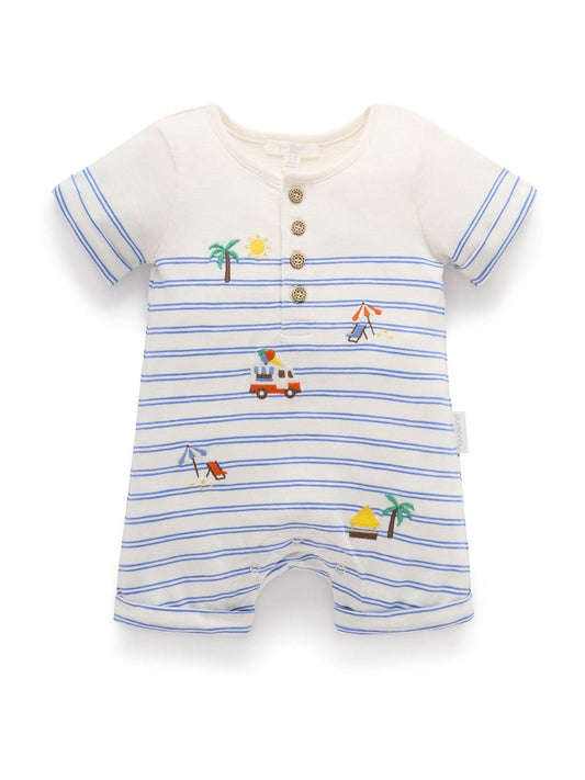 Purebaby Blue Resort Growsuit Rompersuit image 2