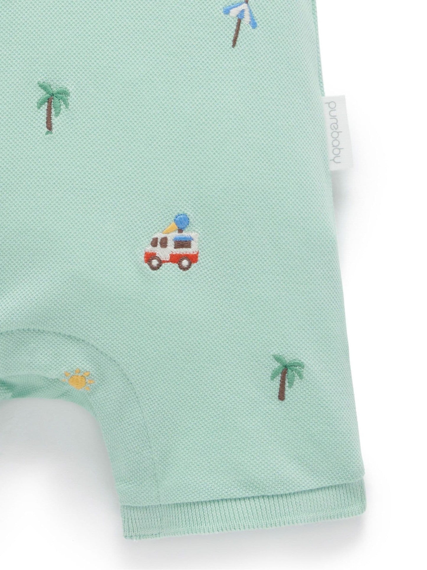 Purebaby Blue Cancun Polo Rompersuit image 5