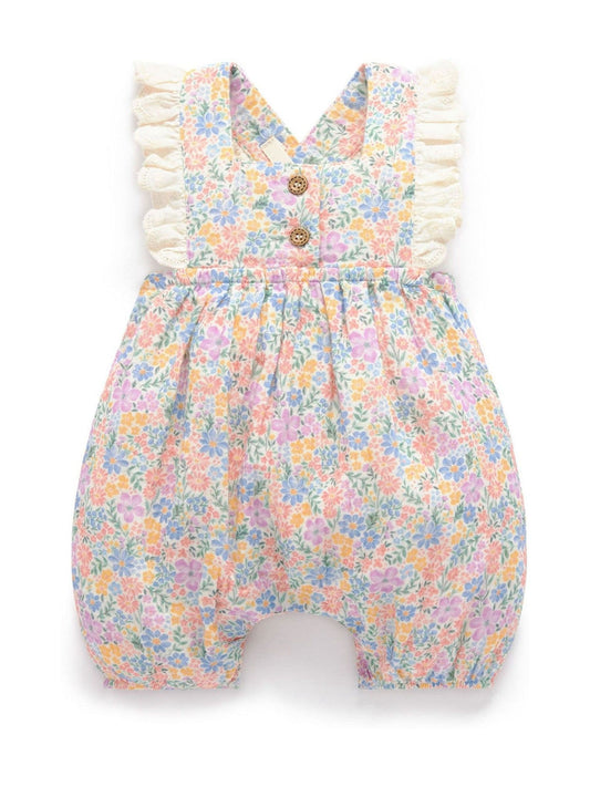 Purebaby Pink Floral Romper image 2