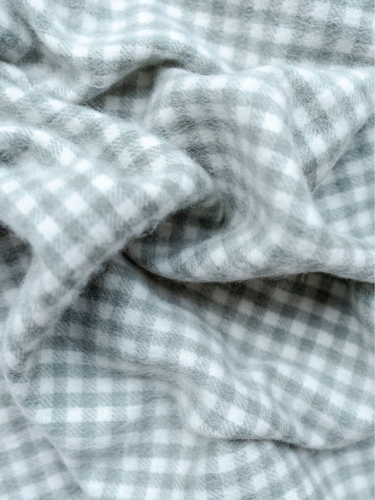 TBCo Sage Gingham Lambswool Baby Blanket - image 2