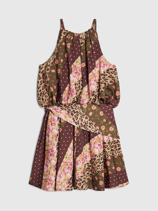 Dsiney Kidz - River Island Brown Halter Leopard Dress image 2