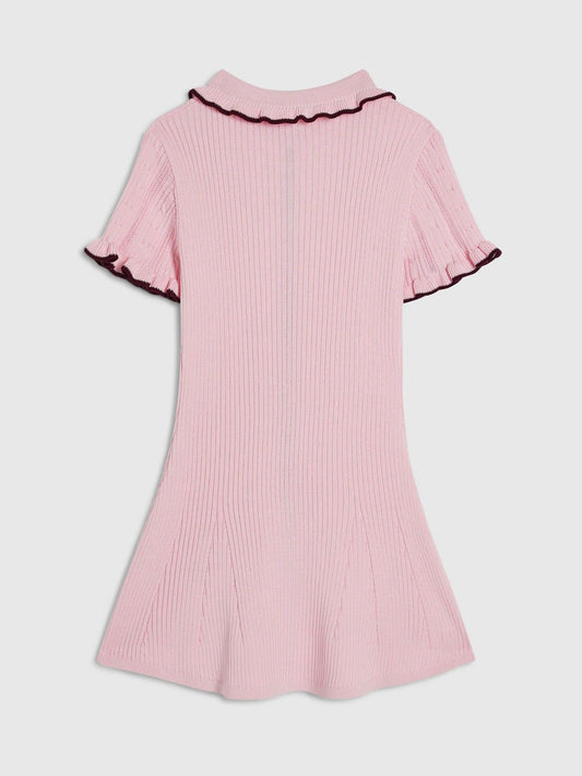 Dsiney Kidz - River Island Pink Flippy Knitted Dress image 2