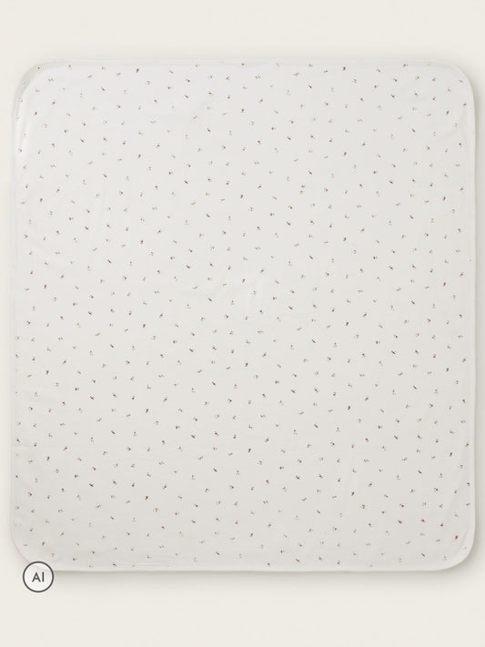Dsiney Kidz - The White Company Pink Blend Pointelle Ines Floral Blanket & Hat Set image 2