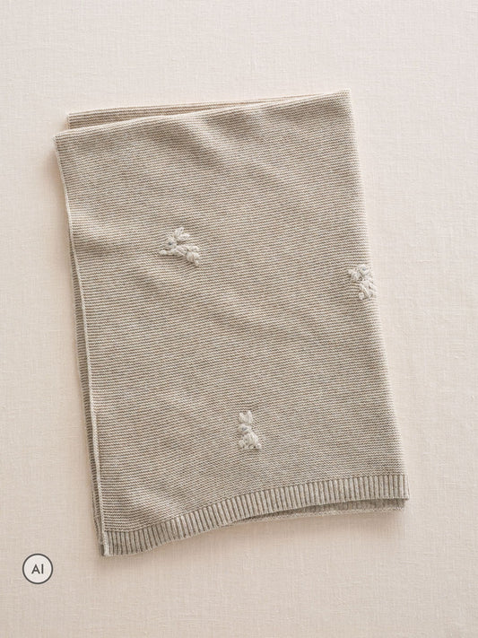 The White Company Grey Blend Playful Bunnies Blanket - image 2