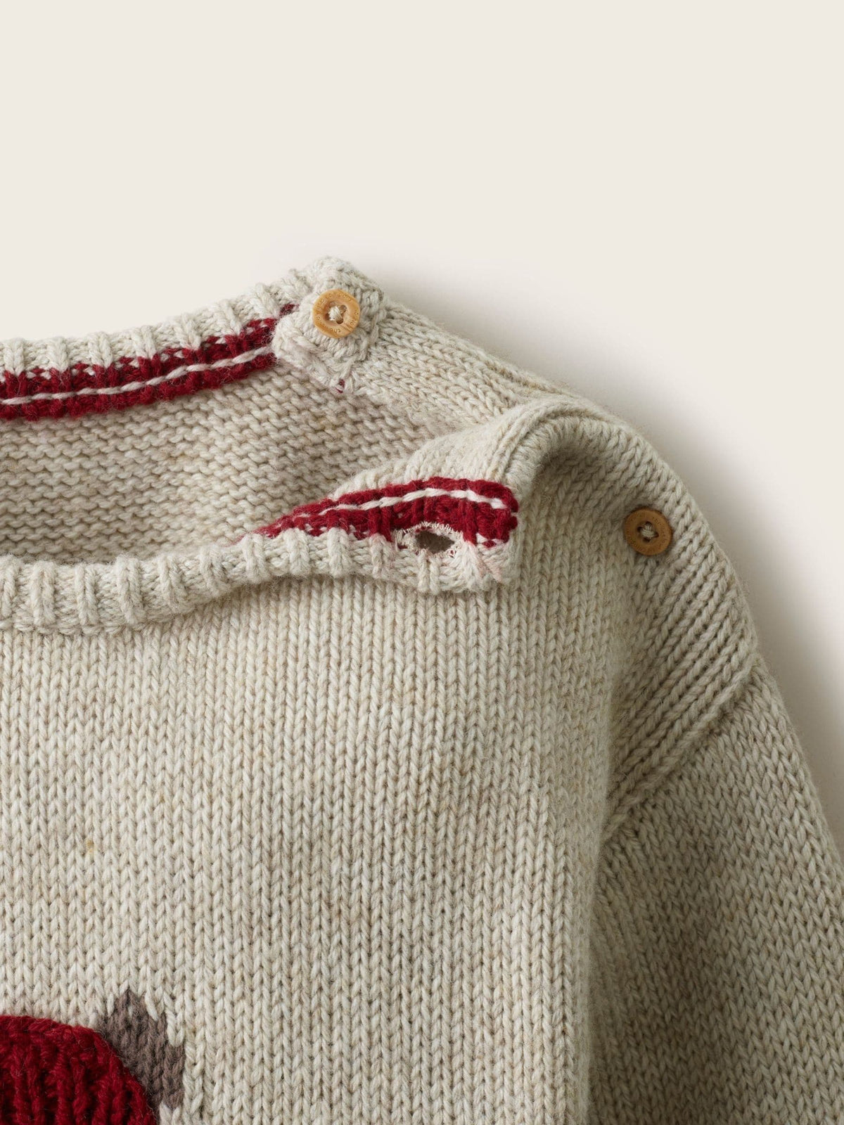 The White Company Grey Blend Bear Jumper - image 3
