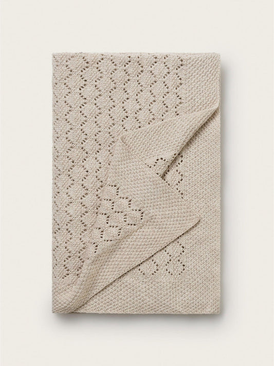 The White Company Taupe Heirloom Blanket - image 1