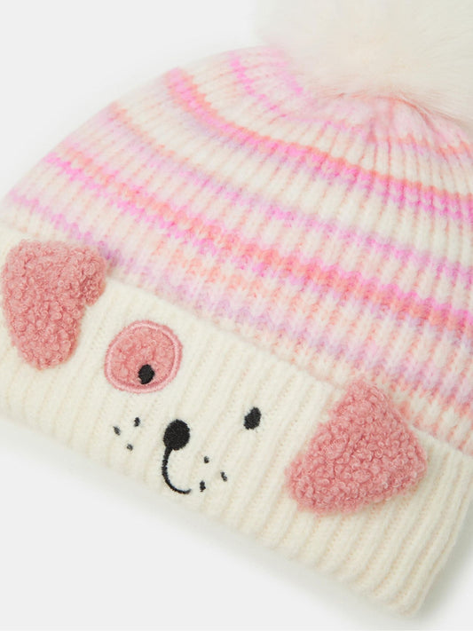 Angels By Accessorize Pink Dog Ombré Bobble Hat - image 2