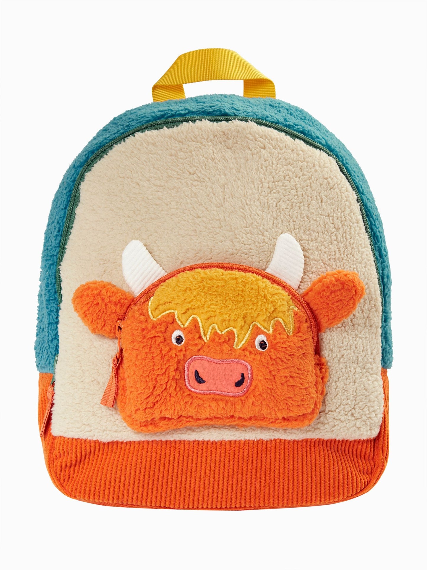 Frugi Orange Fleece Character Backpack image 1