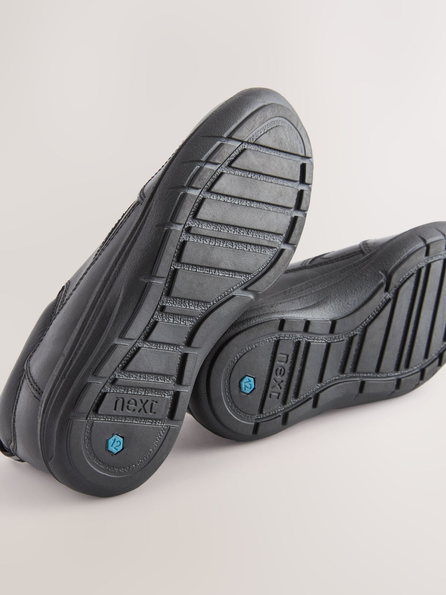 Black Narrow Fit (E) School Leather Lace-Up Shoes image 5