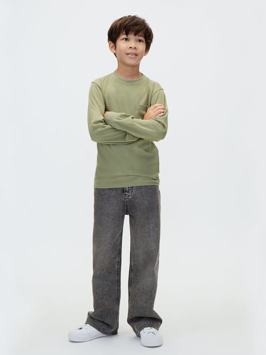 Disney Kidz - Calvin Klein Green Long Sleeve Pocket T-Shirt image 1