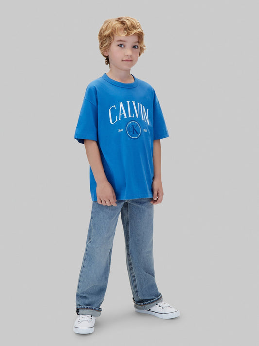 Dsiney Kidz - Calvin Klein Blue Graphic Logo T-Shirt image 2