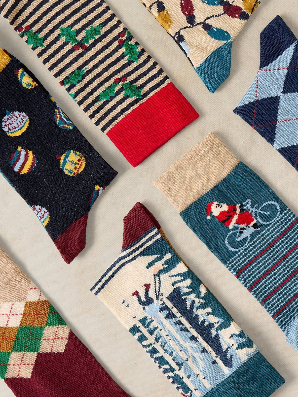 White Stuff Blue Christmas Day Of The Week Socks 7 Pack - image 2