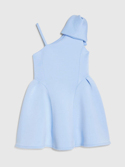 River Island Blue Asymmetric Bow Scuba Dress - image 2