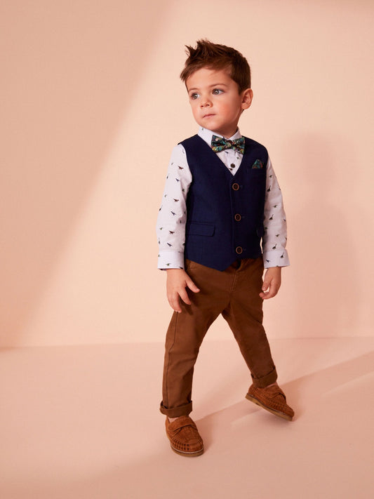 Dsiney Kidz - Ginger Tan Stretch Chino Trousers (3mths-7yrs) image 2