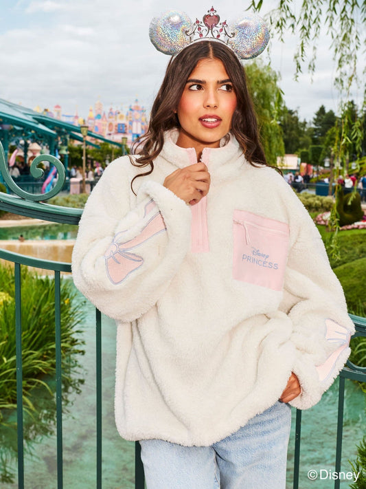 Skinnydip White Disney Castle Fleece Jacket - image 1