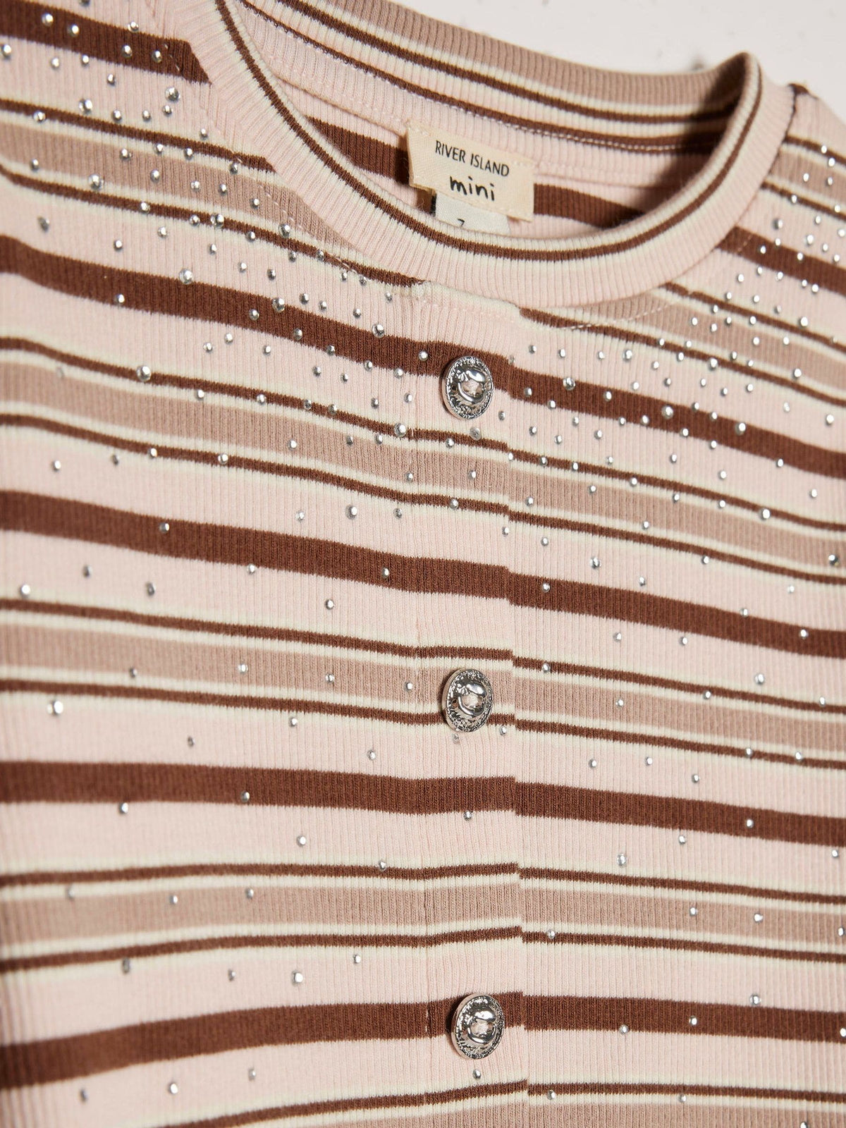 River Island Brown Stripe Hotfix Top & Leggings Set - image 5