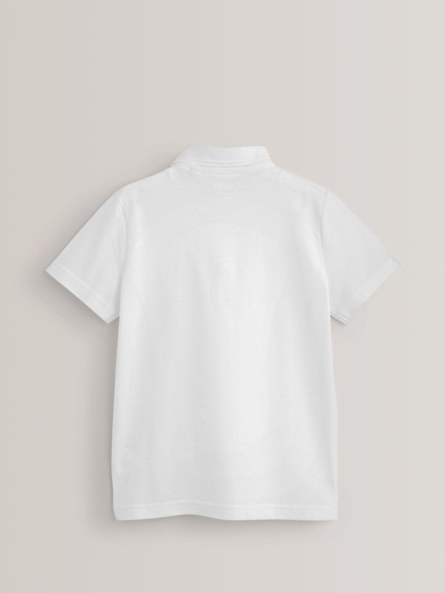 Dsiney Kidz - White Regular Fit Cotton School Short Sleeve Polo Shirts 2 Pack (3-16yrs) image 8