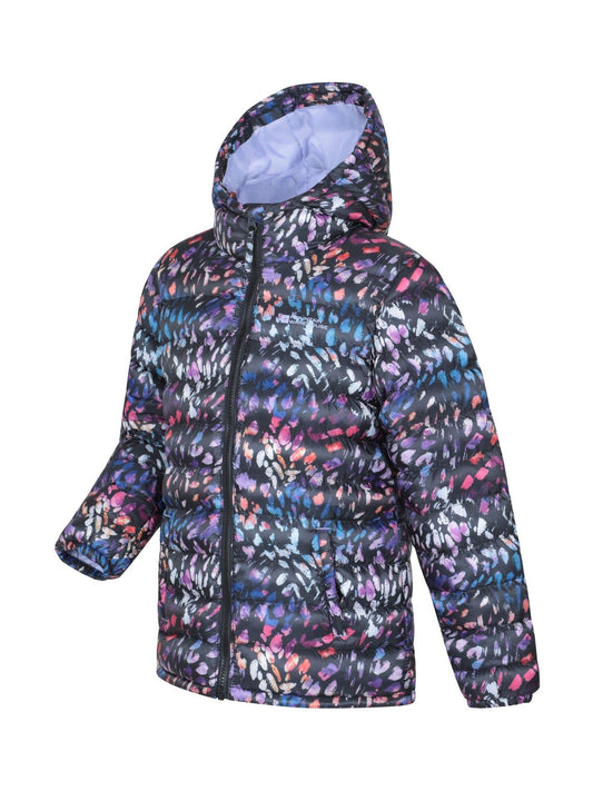 Dsiney Kidz - Mountain Warehouse Black Seasons Kids Water Resistant Printed Padded Jacket image 2
