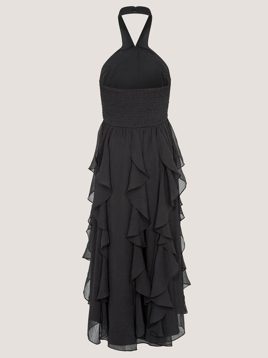 Dsiney Kidz - Monsoon Black Arizona Halter Ruffle Prom Dress image 2
