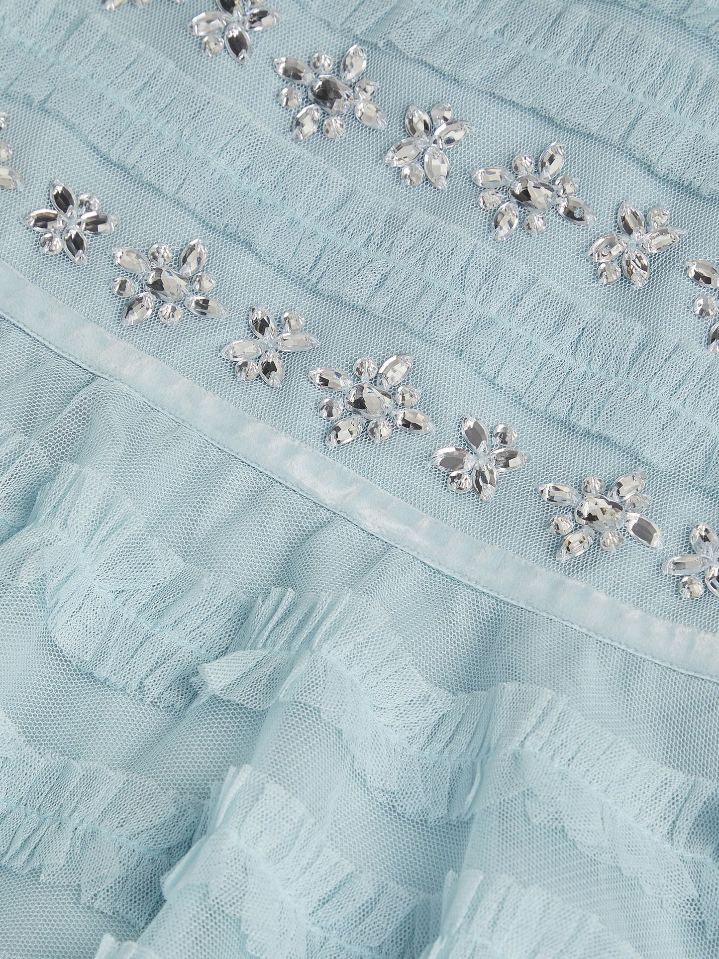 Dsiney Kidz - Monsoon Blue Natalia Embellished Ruffle Party Dress image 4