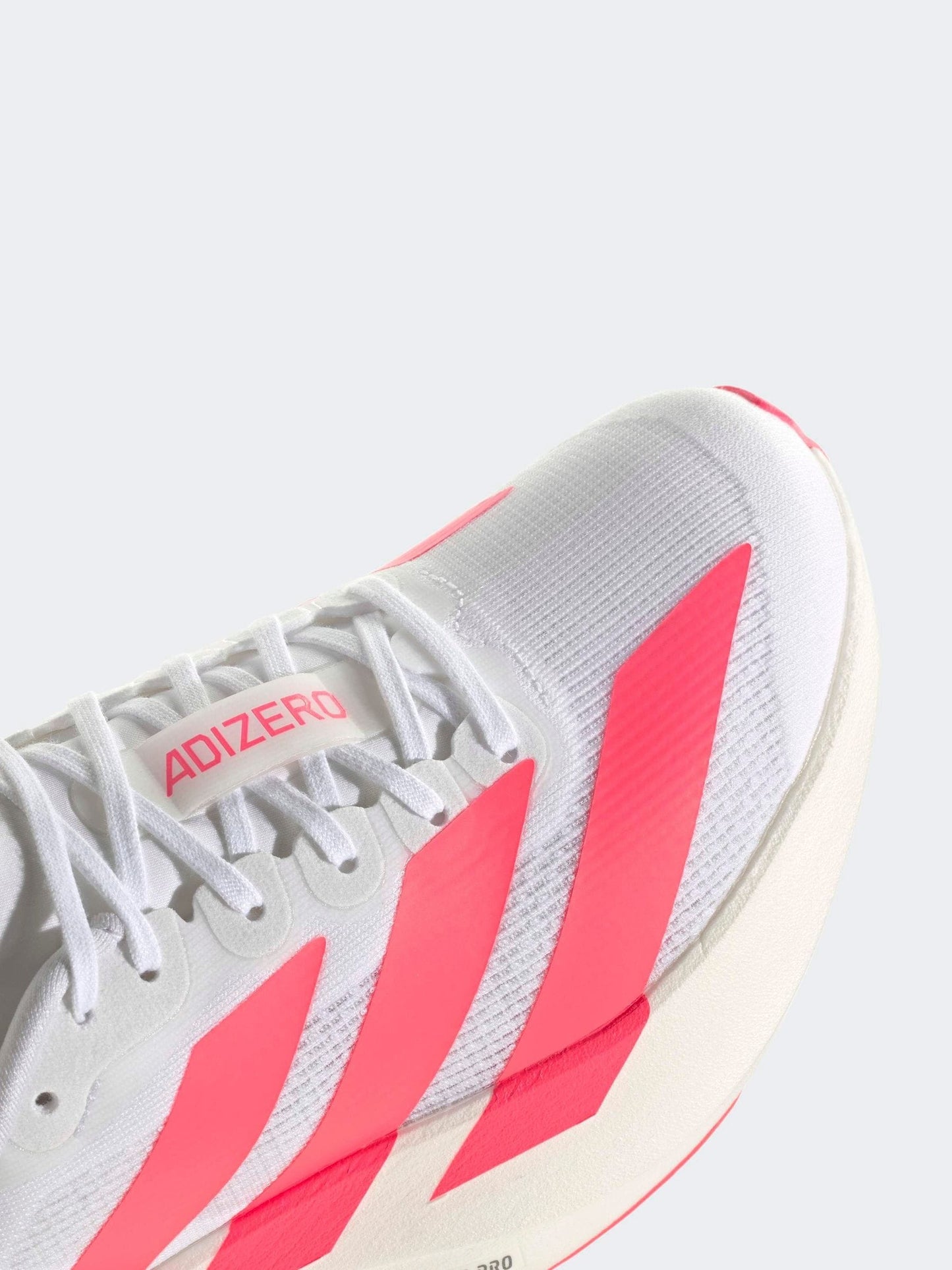adidas White/Pink adizero Evo SL Junior Trainers image 8