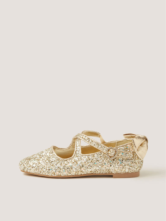 Dsiney Kidz - Monsoon Gold Sequin Mary Jane Ballet Flats image 2