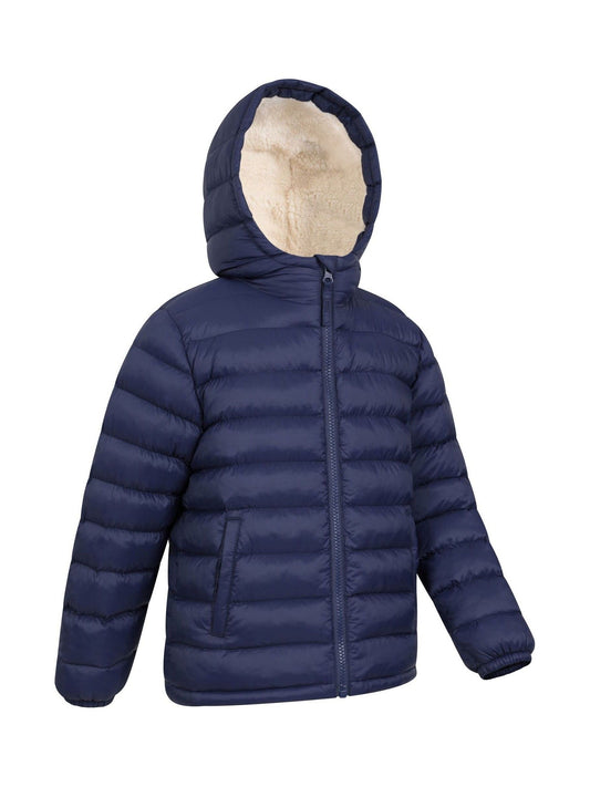Dsiney Kidz - Mountain Warehouse Blue Seasons Fur-Lined Kids Water-Resistant Padded Jacket image 2