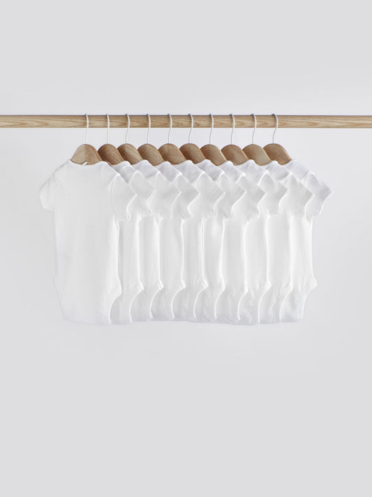 Dsiney Kidz - White Essential 10 Pack Short Sleeve Bodysuits image 2