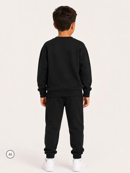 Dsiney Kidz - Brand Threads Black Boys Spiderman Sweatshirt & Jogger Set image 2