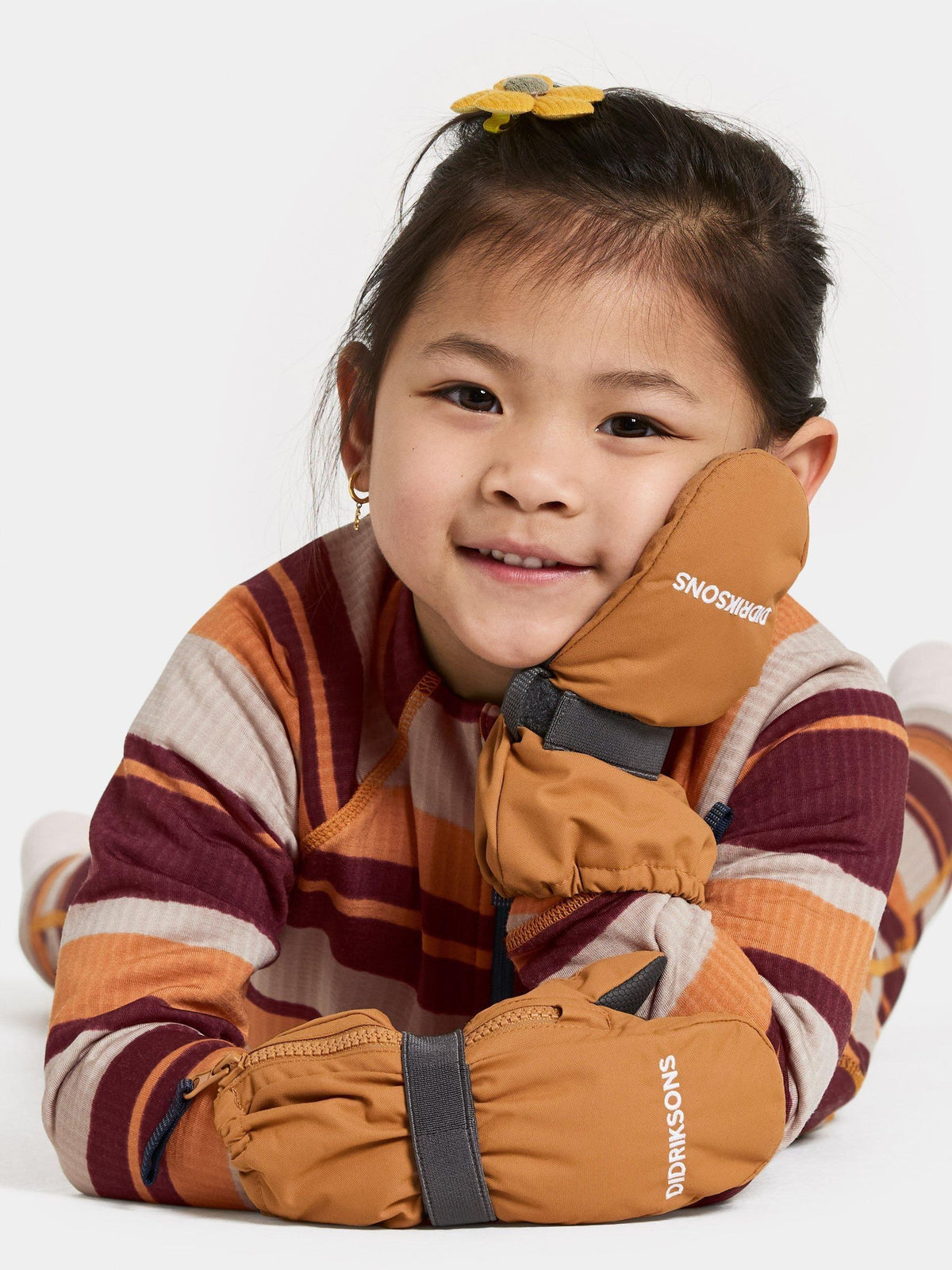 Didriksons Brown Biggles Waterproof Zip Mittens Gloves - image 1