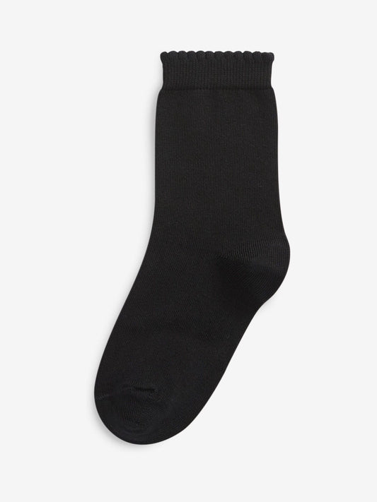 Black 5 Pack Cotton Rich School Ankle Socks image 2