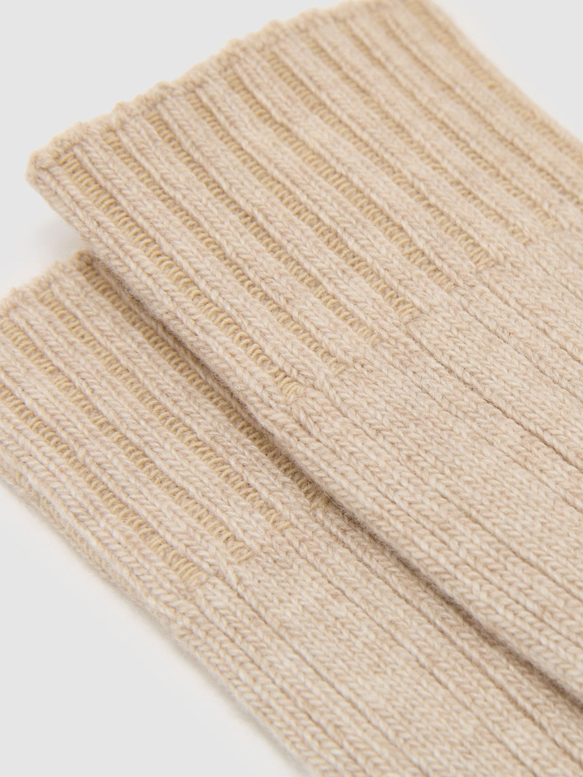 Reiss Oatmeal Nabil Wool-Blend Ribbed Socks with Cashmere - image 3