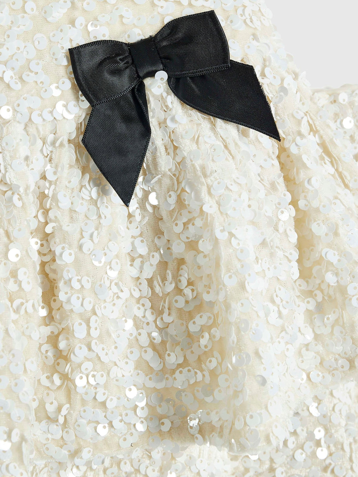 River Island Cream Sequin Bow Top & Trousers Set - image 5