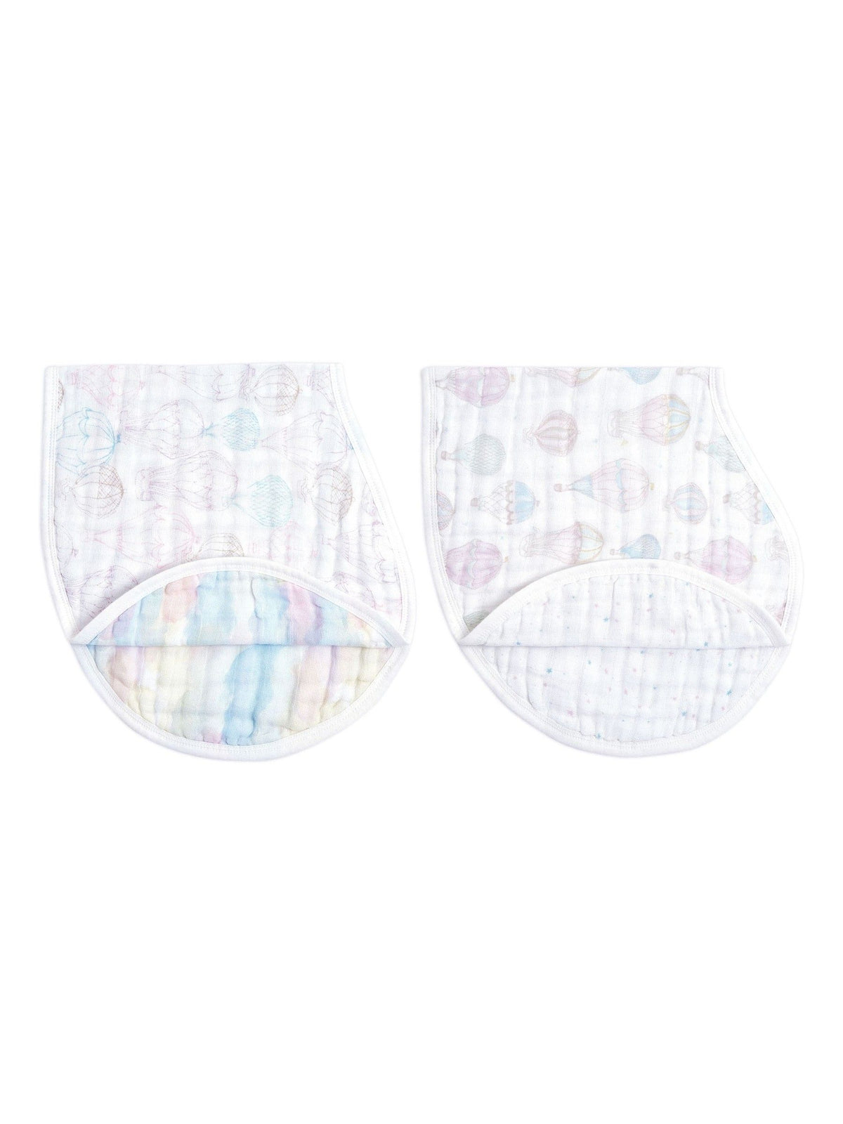 Dsiney Kidz - aden + anais White Cotton Muslin Burpy Bibs 2 Pack image 1