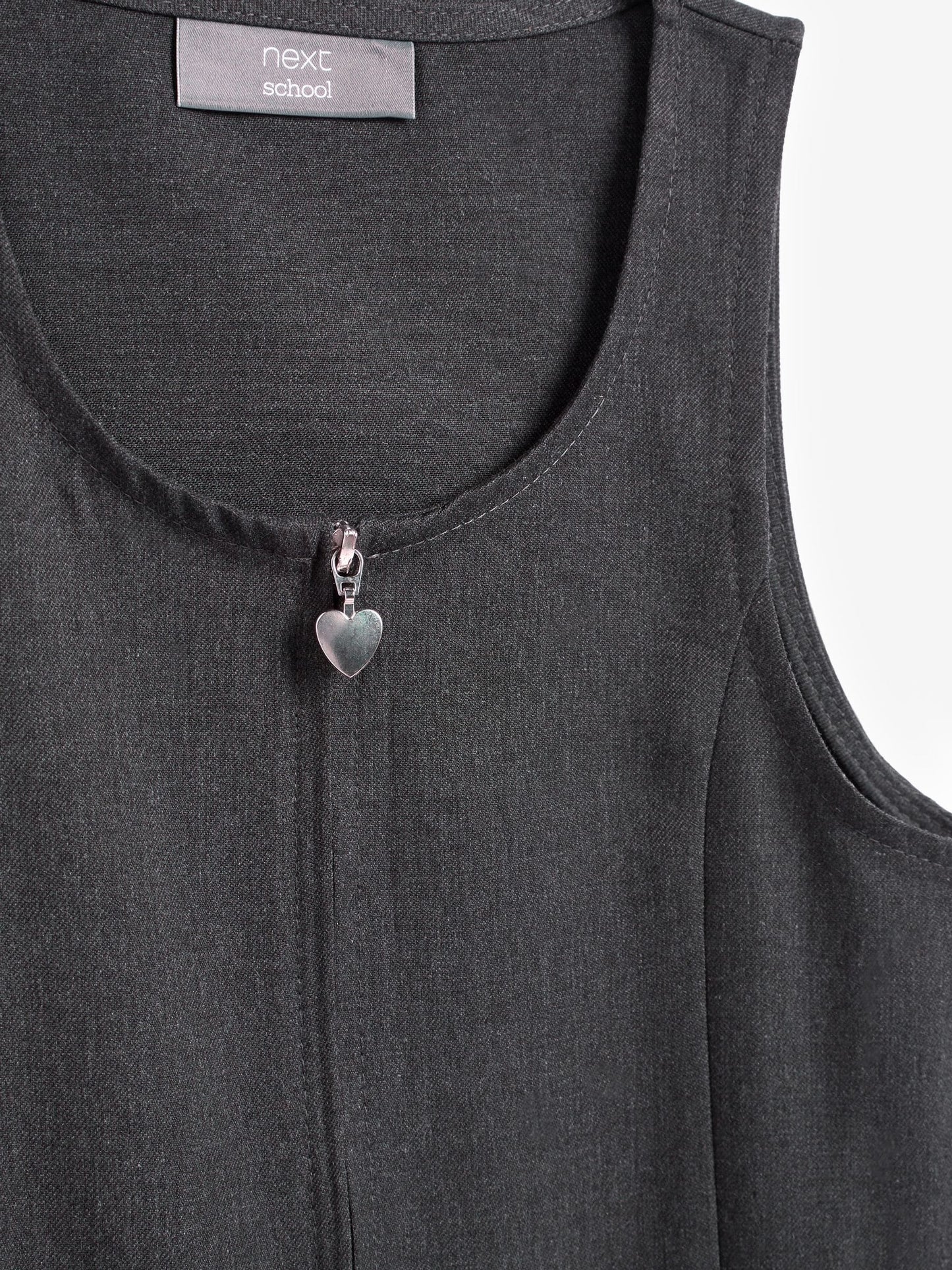 Grey Regular Fit Zip Front School Pinafore (3-14yrs) image 7