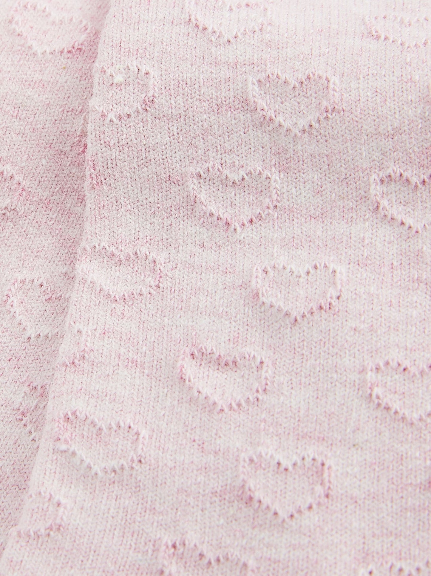 Pink Cotton Rich Textured Heart Tights image 2